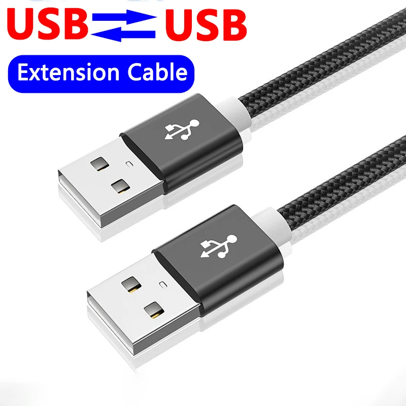 Kebiss USB-USB 연장 케이블 유형 A 남성-남성 USB 연장기(라디에이터 하드 디스크 웹콤 카메라 USB 케이블 연장)