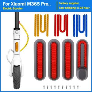 휠 커버는 Xiaomi M365 Pro 2 1s MI3 전동 스쿠터 전면 후면 안전 반사 튜브 야간 반사판 부품 용 쉘을 보호합니다.