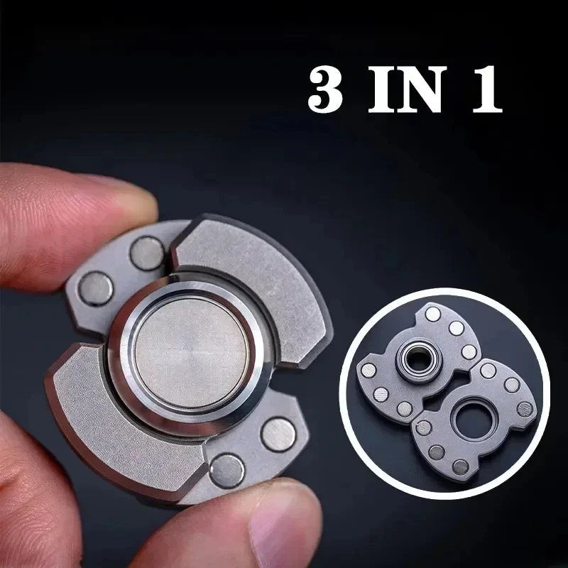 금속 마그네틱 슬라이더 변환 핸드 스피너 푸시 카드 미니 EDC 스트레스 릴리프 푸시 카드 성인 Fidget Toys Anti Anxiety