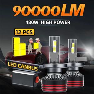 2pcs 업그레이드 9005/HB3 9006/HB4 H7 H11 H4 H1 LED 헤드 라이트 전구 높은 낮은 빔 130W 23000LM 500% 더 밝은 6000K 플러그 앤 플레이 팬