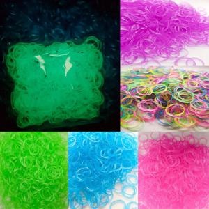 600pcs 투명 빛나는 Loom 밴드 팔찌 만들기 키트 고무 DIY Braiding 우정 팔찌 쥬얼리 예술 공예 만들기