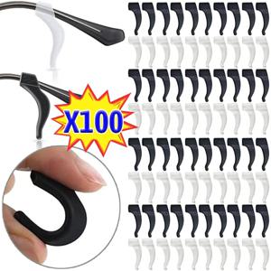 10-100pcs 실리콘 귀고리 미끄럼 방지 안경 검정 투명 다리 귀 브래킷 선글라스 Anti-fall 안경 홀더 액세서리