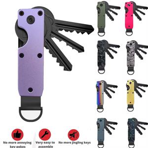 여성 남성 열쇠 정리함 - 컴팩트한 금속 열쇠 홀더 |   미니멀리스트 혁신적인 키홀더 |   스마트 키체인은 2~6개의 키를 보호합니다.