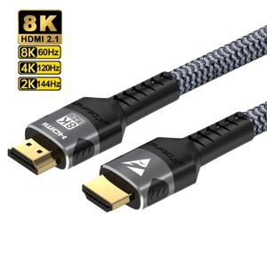 HDMI 8K 2.1 케이블 4K@120Hz 8K@60Hz 48Gbps EARC ARC HDCP RTX 비디오 케이블용 초고속 HDR PC 노트북 프로젝터 HD TV PS5