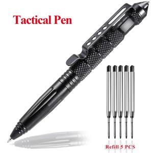 휴대용 전술 펜 자기 방어 펜 항공 알루미늄 비상 유리 차단기 펜 보안 보호 생존 EDC Multitool