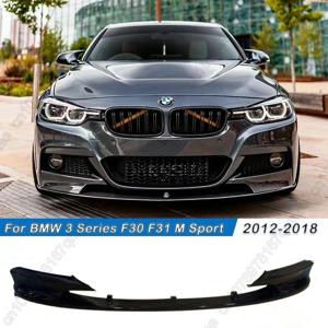 BMW 3 시리즈 F30 F31 M 스포츠 2012-2018 블랙 카 앞 범퍼 스포일러 립 스플리터 바디 키트 범퍼 립 턱 디퓨저 가드