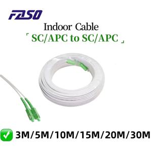 FASO 광섬유 와이어 APC SC - SC 광 단일 모드 1 코어 G657A1 실내 연장 케이블 3M/5M/10M/15M/20M/30M 광섬유