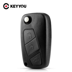 FIAT Punto Ducato Stilo 팬더 플립 접이식 원격 자동차 키 쉘 케이스 SIP22 블레이드 용 KEYYOU