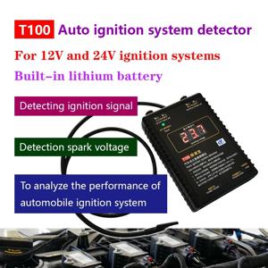 AM-T100 12V 24V 자동 점화 시스템 감지기 점화 신호 및 스파크 전압 테스터