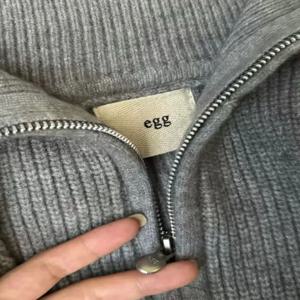 따뜻한 아우터 더블 지퍼 스탠드 칼라 싱글 아이템 헤비급 동대 게이트 스타일 통근 패션 한국 루즈핏 니트 가디건