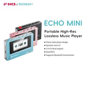 SnowSky FiiO Echo 미니 하이파이 블루투스 MP3 순수 음악 플레이어, 15 시간 재생, 3.5mm, 4.4mm 헤드폰 출력