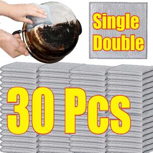 30PCS 매직 청소 천 두꺼운 양면 금속 강철 와이어 걸레 주방 접시 냄비 Washdishing 천 수건 청소 도구