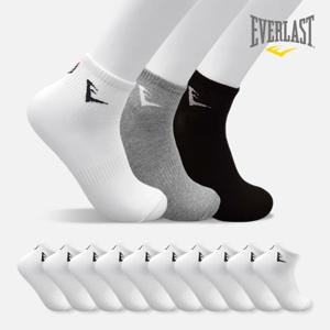 EVERLAST 패션 남자 미니 발목 양말 10켤레 세트