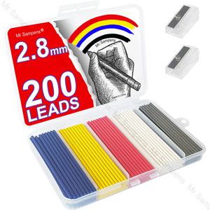 200pcs 2.8mm 긴 머리 자동 연필 리드 목공 깊은 구멍 마킹 엔지니어링 제도 금속 펀칭 라인 드로잉