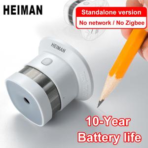 HEIMAN 독립 화재 경보 연기 감지기 홈 고감도 안전 보호 시스템 무선 센서 미니 휴대용