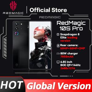 월드 프리미어 글로벌 버전 레드매직 10s 프로 5G 게이밍 폰 6.85인치 스냅드래곤 8 엘리트 리딩 버전 7050mAh 80W 144Hz NFC