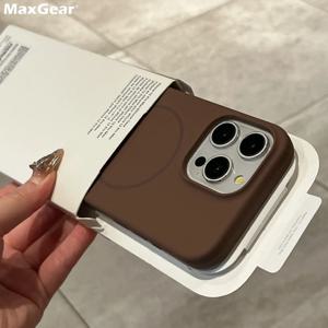 iPhone 16E 16 15 14 Plus 13 12 Pro Max 11 용 고급 액체 실리콘 케이스 Magsafe 자기 무선 충전 충격 방지 카파 용