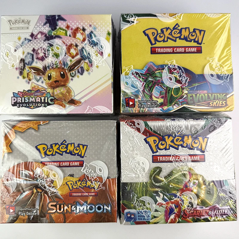 360Pcs 포켓몬 카드 Prismatic SCARLET.VIOLET Sun & Moon EVOLVING 151 Evolutions 영어 부스터 배틀 트랜잭션 카드