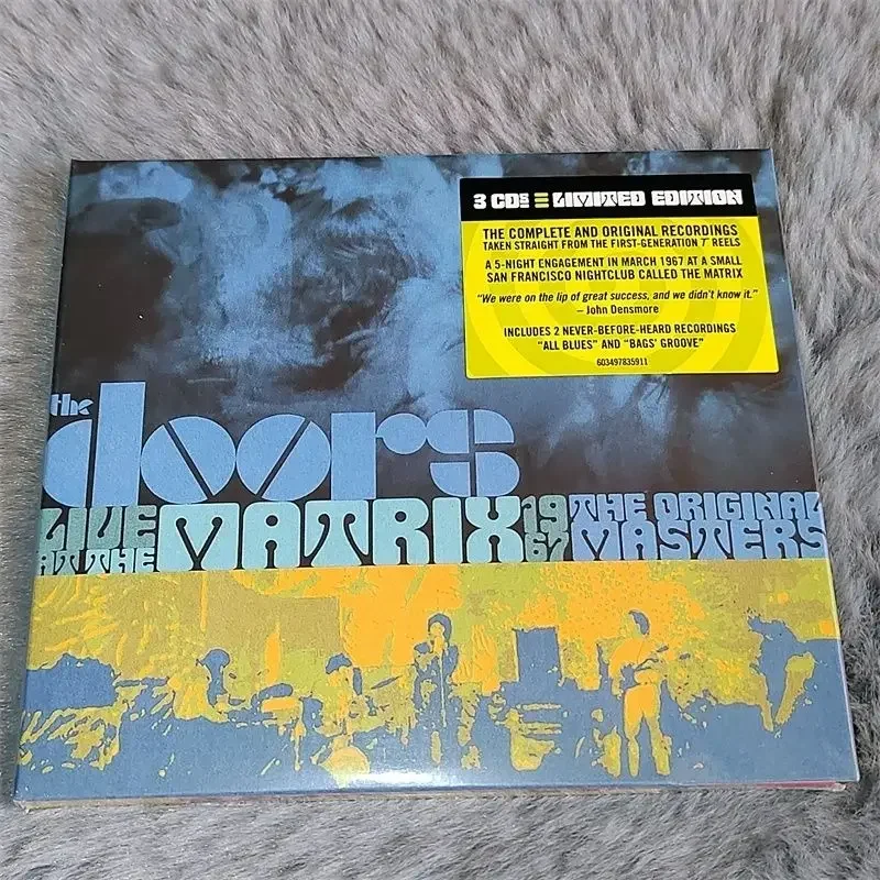 유명한 미국 사이키델릭 록 대표 밴드 The Doors Live At The Matrix1967 3CD 라이브 앨범 음악 CD.