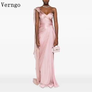 Verngo 핑크 우아한 반짝 이는 댄스 파티 드레스 아가 인어 공식 행사 드레스 여성 현대 파티 파티 드레스 맞춤형