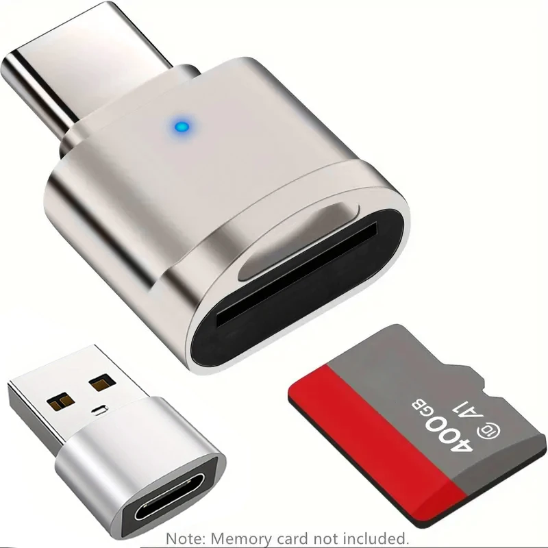 아연 합금 쉘이 있는 C형 TF 리더기, USB C-USB 어댑터가 있는 SD 카드 리더기, 노트북, MacBook, Samsung Galaxy에 적합
