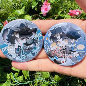 58mm Anime Lord of Mysteries Klein Moretti 오드리 홀 코스프레 의상 배지 핀 SPTE Tinplate Brooch Prop