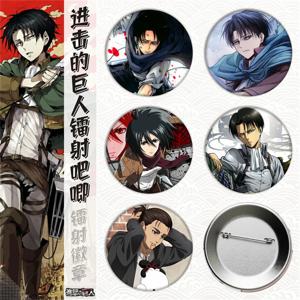 58mm Anime Attack on Titan Eren Jaeger Grisha Jaeger 코스프레 의상 배지 핀 SPTE Tinplate Brooch ﻿   프롭 길프