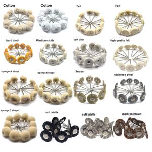 10PCS 연마 휠 양모/면/천 버핑 패드 쥬얼리 연마 브러시 로타리 도구 용 Dremel 액세서리