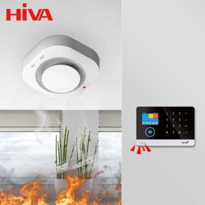 HIVA 무선 433MHz 연기 감지기 화재 방지 홈 오피스 용 홈 알람 연결 경보 시스템 보안 소방관 PA-441