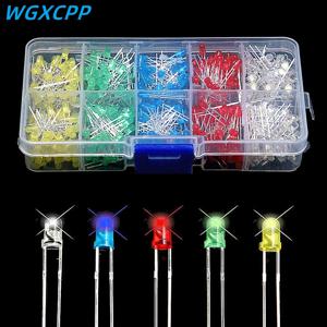 100-500 PCS,3mm 5mm,LED 다이오드 모듬 키트, 흰색 녹색 빨간색 파란색 노란색, LED 발광 다이오드 전자 키트, 표시 등