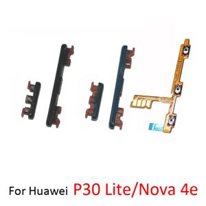 Huawei P30 Lite 용 전원 볼륨 버튼 플렉스 기존 전화 새 하우징 외부 켜기 끄기 측면 키 케이블 Nova 4e