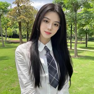 가발 여성 긴 머리 고온 실크 전체 머리 세트 허리 길이 검정 중간 부분 앞머리 긴 직선 머리