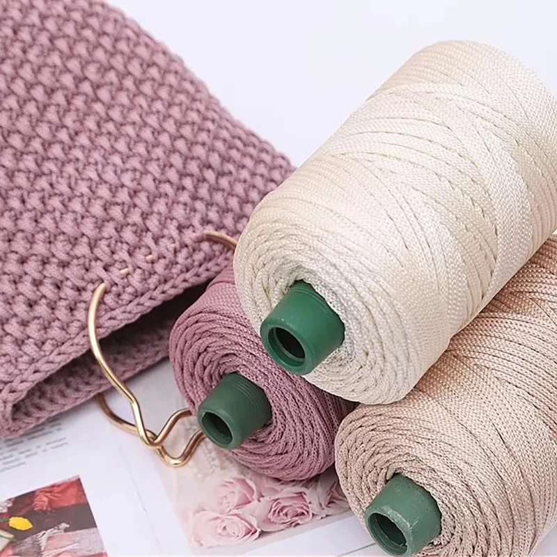 3mm 컬러 코튼 코드 트위스트 짠 로프 중공 스레드 공예 장식 DIY 수제 가방 Drawstring 벨트 액세서리