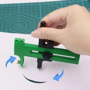1PCS 원형 커터 패브릭 공예를 만들기위한 조정 가능한 원형 절단 도구 DIY 스크랩북 아트 공예 도구 원형 종이 커터