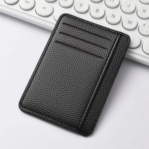 남성 슬림 미니멀리스트 앞주머니 지갑 RFID 차단 신용카드 홀더 휴대용 가죽 지갑