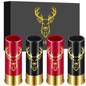 12GA 정장 작은 총알 샷 컵 엘크 디자인 플라스틱 샷 안경 바 펍 클럽 레스토랑 웨딩 파티 Drinkware 선물 세트