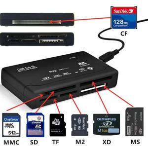 USB 외부 미니 읽기 및 플래시 메모리 카드 Dropshipping 쓰기를 위한 21가지 종류의 메모리 카드 리더기