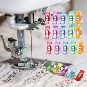 바느질 클립 다채로운 클립 다목적 플라스틱 공예 크로 셰 뜨개질 뜨개질 안전 의류 클립 컬러 바인딩 클립 종이