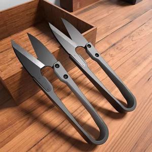 바늘가위와 재봉가위, 수제 대형 검정색 가위, 크로스포인트, 넓은 실 절단, 특수 소형 가위