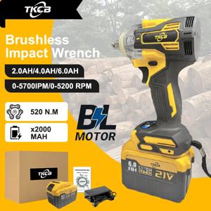 TKCB 520N.M 브러시리스 전기 임팩트 렌치 1/2 인치 무선 소켓 렌치 전동 공구 Makita 18V 배터리 용 충전식