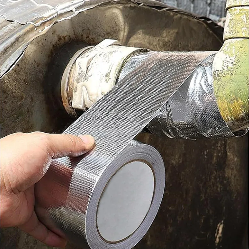 유리 섬유 알루미늄 호일 테이프, HVAC 내열성 테이프, 열 차폐 열 장벽 접착제, 뒷면 열 반사 테이프, 10m