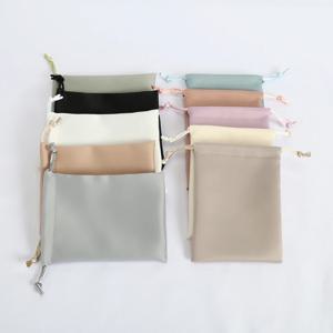 10pcs 실크 새틴 Drawstring 파우치 쥬얼리 포장 화장품 크리스마스 파티 장식 결혼식 호의 사탕 선물 가방