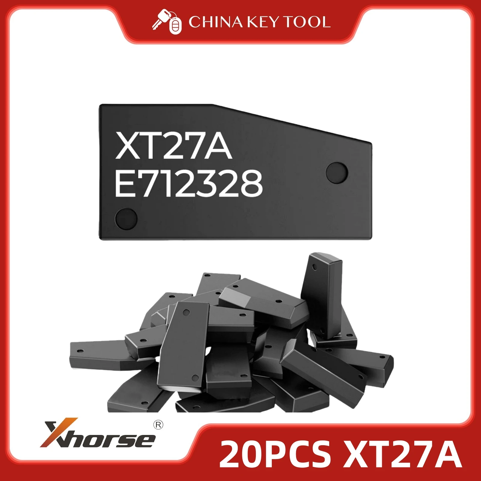 Xhorse VVDI 슈퍼 칩 트랜스폰더, XT27A01, XT27A66, 지지대 재기록, 20 개