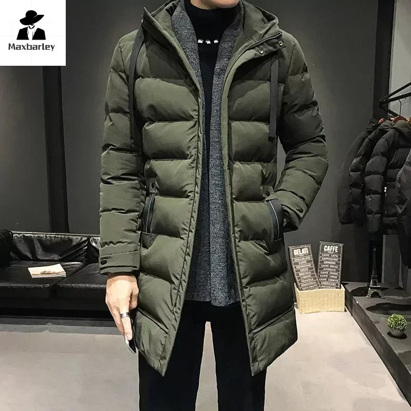 남성 롱 다운 재킷 겨울 코트 Chaquetas 후드 캐주얼 겨울 파카 고품질 남성 녹색 따뜻한 파카 코트 크기 8XL