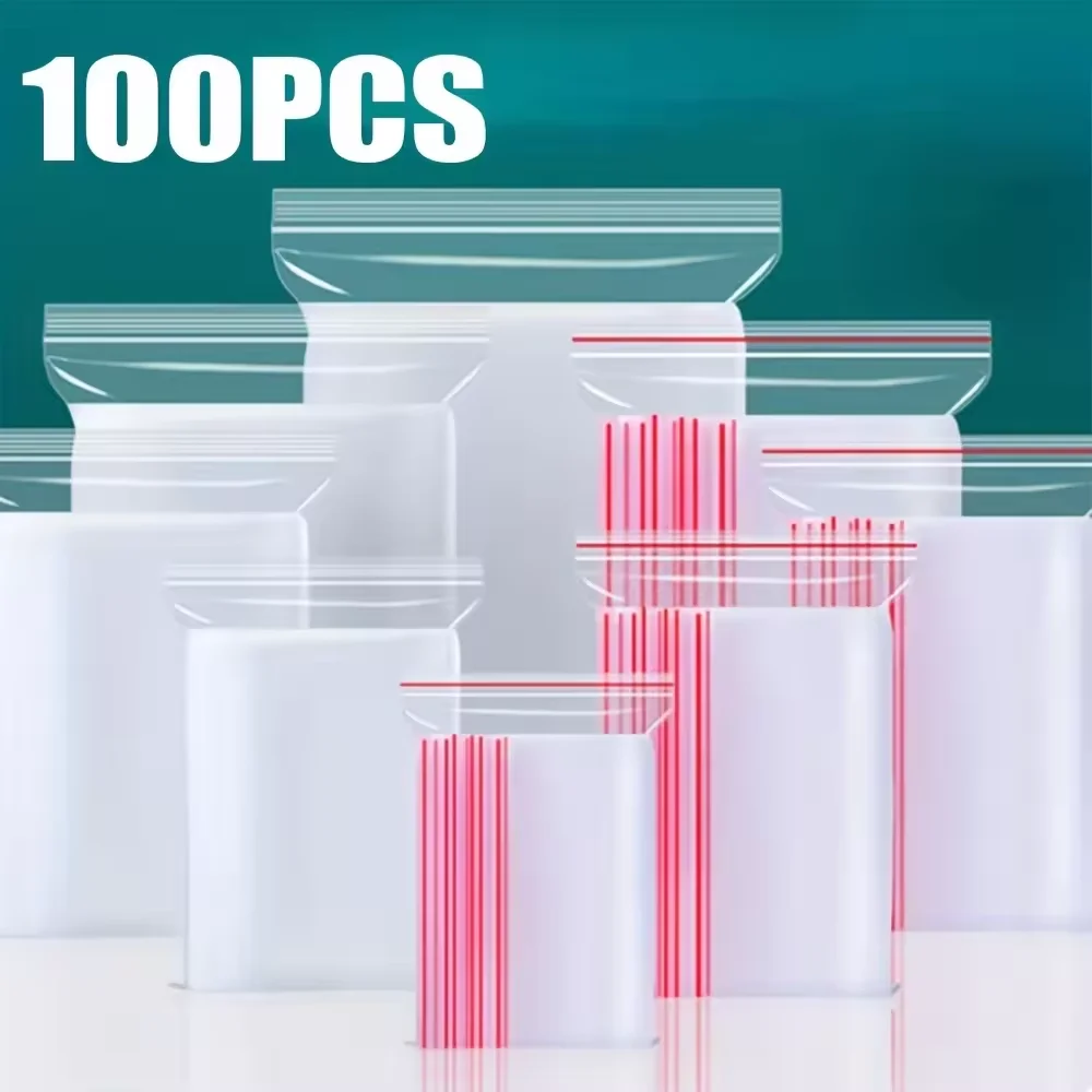 100pcs PE 셀프 씰링 가방 다이아몬드 페인팅 액세서리 비닐 봉투 플라스틱 진공 가방 투명 셀프 접착 인감 가방 선물