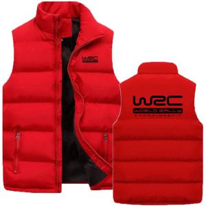 남성용 민소매 터틀넥 조끼, WRC 월드 랠리 챔피언십, 따뜻한 캐주얼 지퍼, 솔리드 다운 깃털 조끼, 질렛 재킷