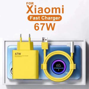 Xiaomi Mi 12 11 유형 C 케이블 POCO X5 X4 Pro Redmi Note 10 11 충전 용 기존 67W 6A USB 초고속 충전 충전기 어댑터