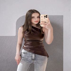 민소매 원숄더 슬랜팅 칼라 지퍼, 얇은 재킷, 단색 슬림, 2024 가을 겨울 신상