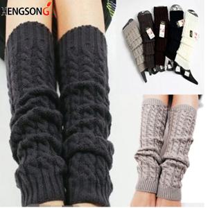 새로운 여성 가을, 겨울 Legwarmers Kapron 대마 꽃 Kneepad 다리 따뜻하게 여성 소녀 더미 힙 양말 스포츠 안전