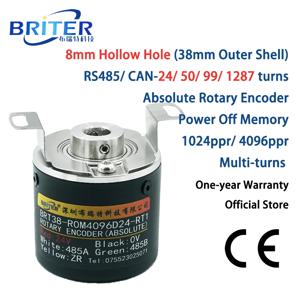 멀티 턴 절대 로터리 엔코더 RS485 CAN 자기 각도 측정 BriterEncoder DIY 스마트 디자인 후프 바인딩 홀
